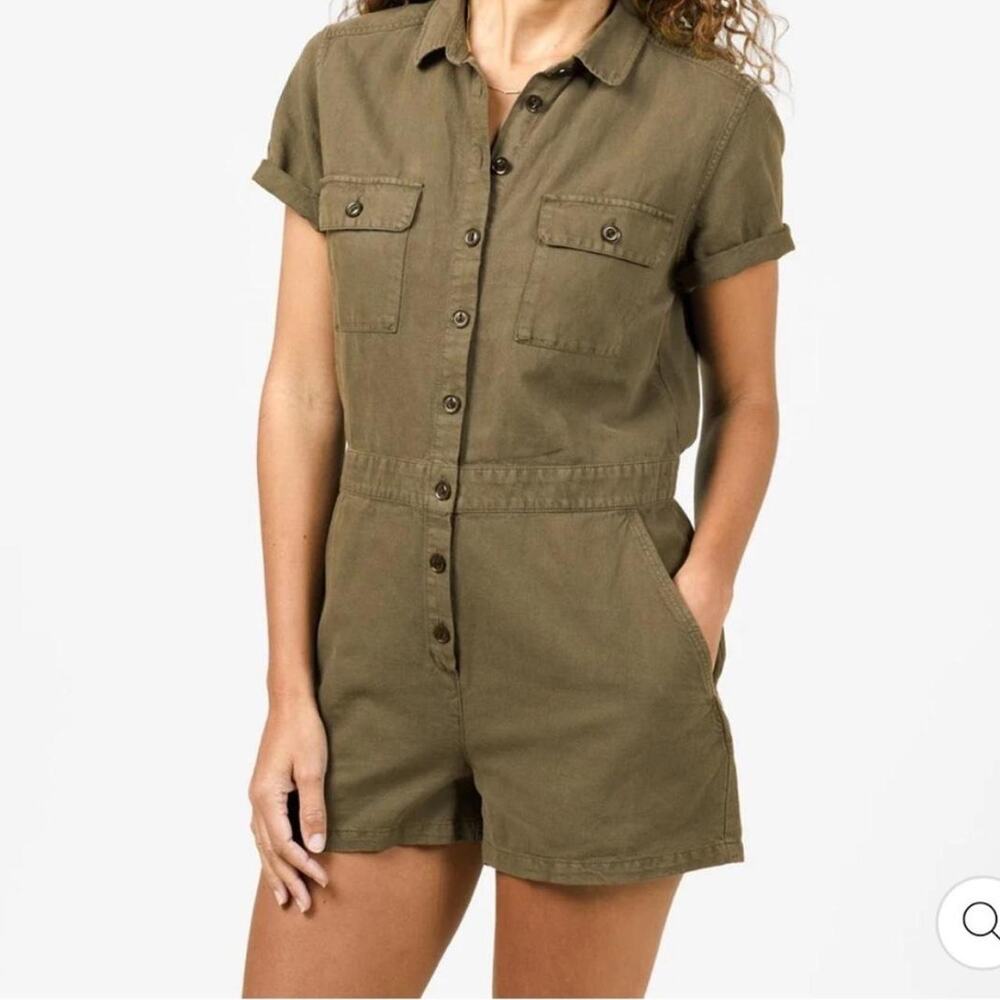 Outerknown sea suit romper olive